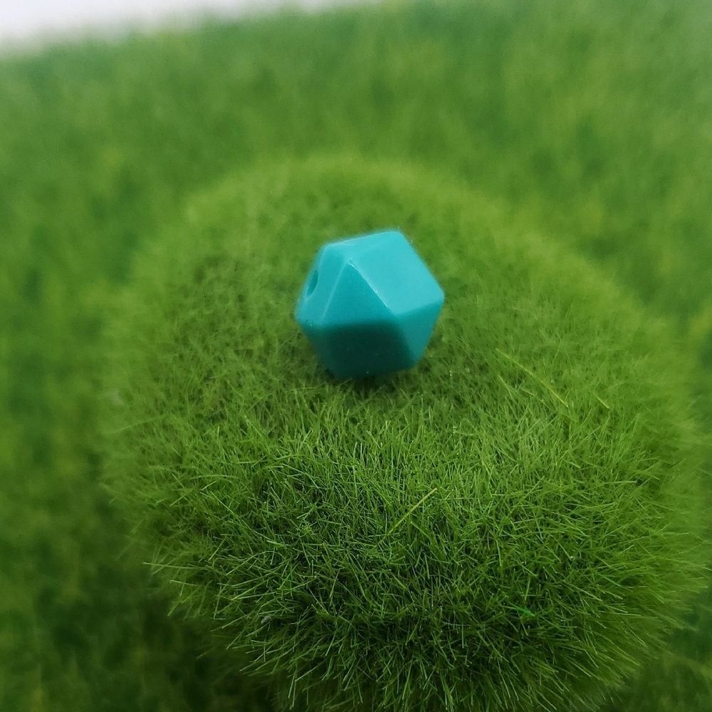 Teal Geometric Bead P309